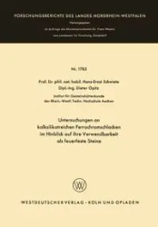 Untersuchungen an kalksilikatreichen Ferrochromschlacken - Schwiete Hans-Ernst