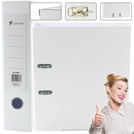 Segregator A4/75mm biały - Leantoys