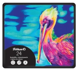 Kredki premium 24szt w metalowym etui - PELIKAN