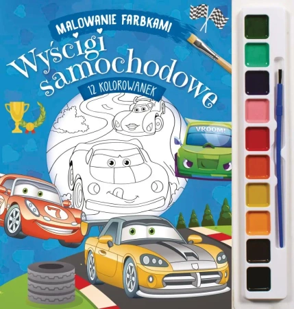 Malowanie farbkami. Wyścigi samochodowe - Izabella Sieńko-Holewa