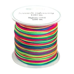 Sznurek nylonowy 0,8mm 100m tęczowy - Dalprint dpCraft