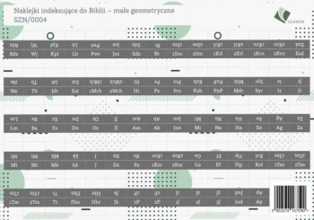 Naklejki indeksujące do Biblii - małe geometryczne - Szaron