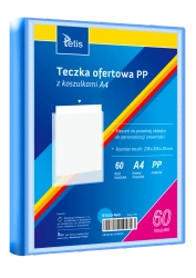 Teczka ofertowa A4 PP + 60 koszulek niebieska - Tetis