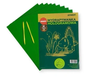 Wydrapywanka hologramowa A4 złoto-zielona - Penword