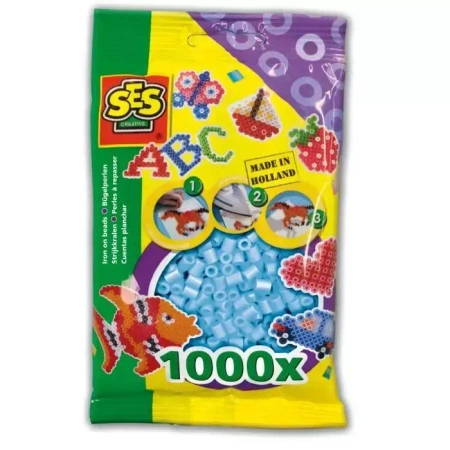 Koraliki do prasowania jasnoniebieskie 1000szt - SES