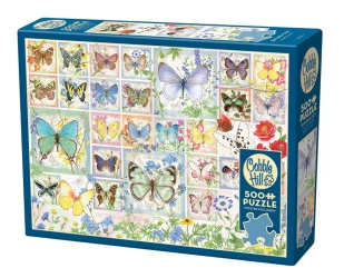 Puzzle 500 Kolorowe motyle 112260 - Cobble Hill