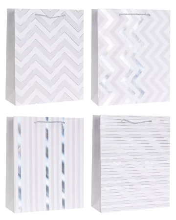 Torebka ozdobna 26x32x10cm hot-stamp mix ROZETTE