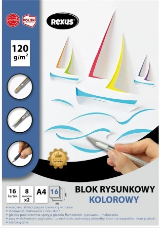 Blok rysunkowy A4/16K kolorowy barwiony - Beniamin