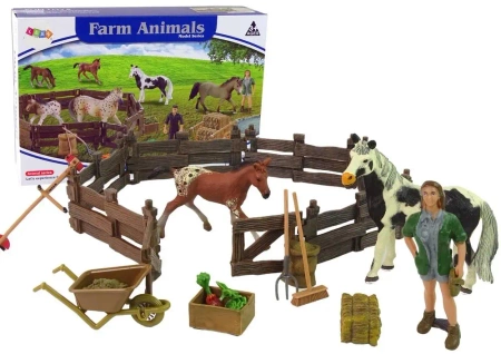 Zestaw figurek farma do złożenia zagroda - Leantoys