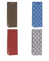 Torebka ozdobna na butelkę 12x36x9cm mix ROZETTE