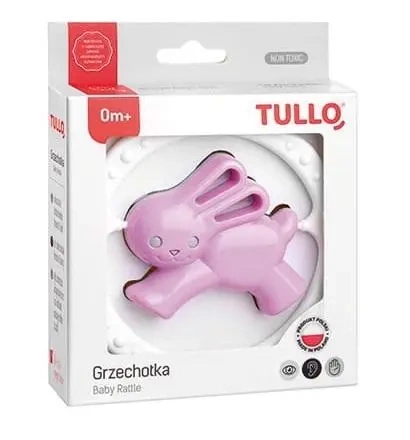 Grzechotka zając różowo-szary - Tullo