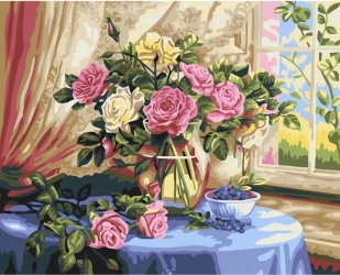 Malowanie po numerach 40x50 Róże - Koh-I-Noor