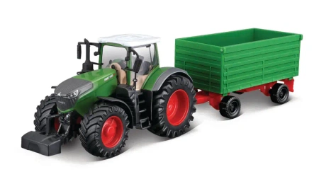 Bburago Traktor Fendt 1050 Vario z przyczepą zielony 18-31692