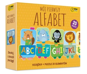 Książka i puzzle Mój pierwszy alfabet 20 elementów - Wilga Play