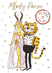 Karnet B6 Ślub Gazela i Tygrys - Henry