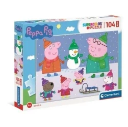 Puzzle 104 Maxi Super Kolor Peppa Pig - Clementoni