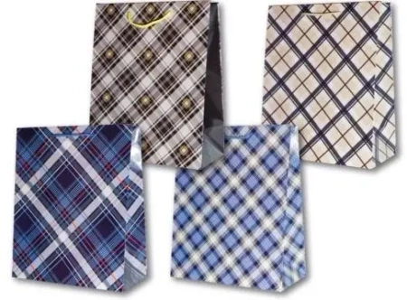 Torebka ozdobna laminowana PL-6 średnia 73 krata - Panorama