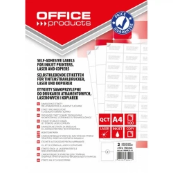 Etykiety OFFICE PRODUCTS, 210x148mm, białe, 100 ark. - OFFICE PRODUCTS