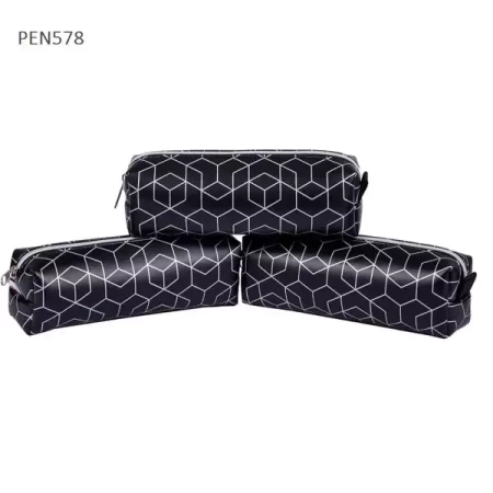 Piórnik jednokomorowy czarny sześciany - Pajacyk