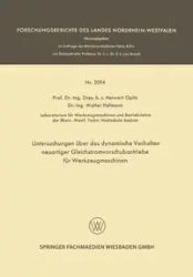Untersuchungen Uber Das Dynamische Verhalten Neuartiger Gleichstromvorschubantriebe Fur Werkzeugmaschinen - Opitz Herwart
