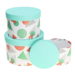 Pudełko Flower Box 3szt zielony ROZETTE