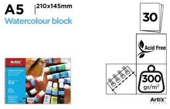 Blok do akwareli A5/30K 300g - Artix