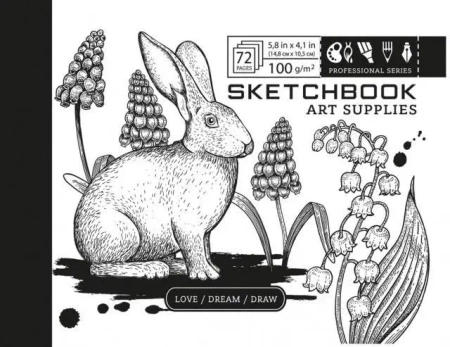 Szkicownik 148x105/72K TW tektura Zając Wielkanoc - Fresh