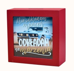 Skarbonka na marzenia auto - Kukartka