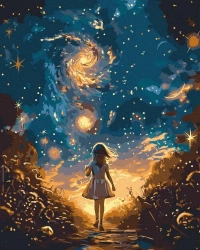 Malowanie po numerach + złota farba - Spacer... - Twoje Hobby