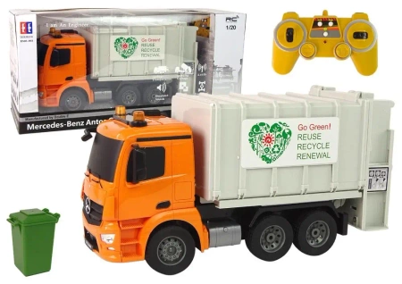 Ciężarówka śmieciarka Mercedes-Benz R/C - Leantoys