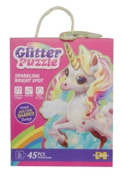 Puzzle 45 elementów z brokatem - SWEDE