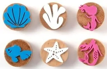 Stemple drewniane syreny 6szt - ChildGen