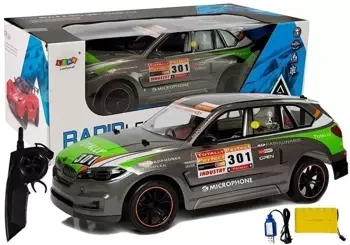 Auto zdalnie sterowane 1:10 2.4G szare - Leantoys