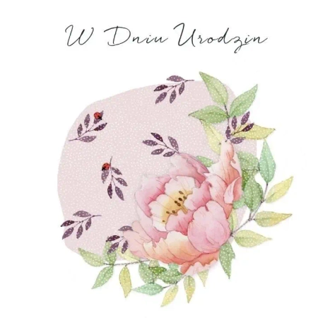 Karnet Swarovski kwadrat CL4510_PO Urodziny - Clear Creations