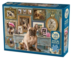 Puzzle 500 Buldog francuski 113529 - Cobble Hill