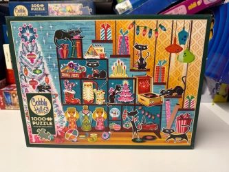 Cobble Hill Puzzle 1000 el. Święta oczami kota