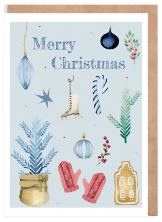 Kartka Boże Narodzenie Merry Christmas, eko K132 - Cardie