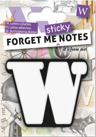 Forget me sticky notes kart samoprzylepne litera W - IF