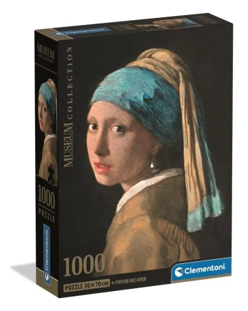 Puzzle 1000 Museum Vermeer: Girl With A Pearl Earr - Clementoni