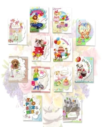 Zaproszenie brokat Dzieci 10 szt. mix - Top Graphic