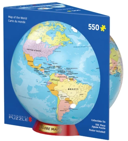 Puzzle 550 TIN Map of the World 8551-5863 - Eurographics