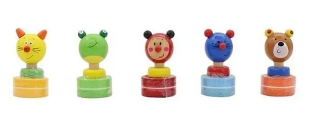 Drewniany stempelek z tuszem mix - Artyk