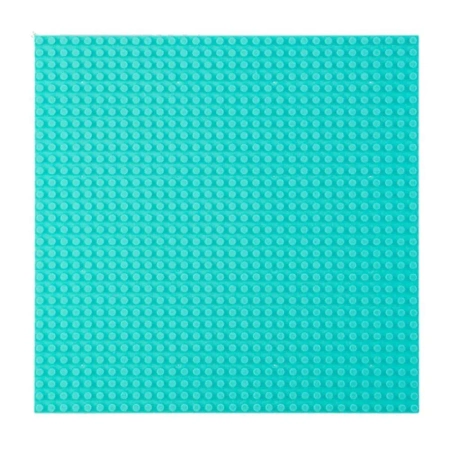 Płyta do budowania z klocków turkusowa 40x40cm - Leantoys