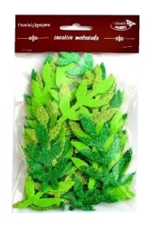 Gałązki brokatowe tonacja zielona 36szt - Galeria Hobby