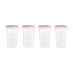 Pojemniki na żywność hermetycznie zamykane Dolce 4x330 ml - cukierkowe