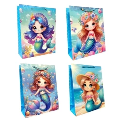 Torebka prezentowa dziecięca S Syrenki mix - Ju-Piter