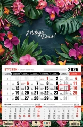 Kalendarz 2026 jednodzielny glamour - Pan Kalendarzyk