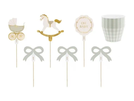 Zestaw do muffinek Oh Baby 6szt - PartyDeco
