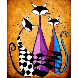 Malowanie po numerach 40x50cm Trzy Koty - Koh-I-Noor