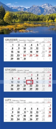 Kalendarz 2026 trójdzielny Lux MIX - Parma Press